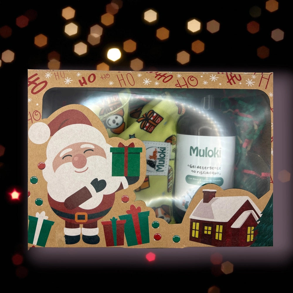 Kit Natale Muloki – Gel detergente e Bandana Lola in confezione regalo