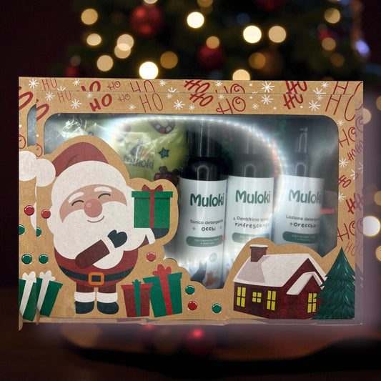 Prodotti naturali Muloki per la cura del cane – in confezione natalizia